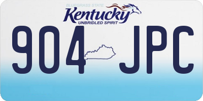 KY license plate 904JPC