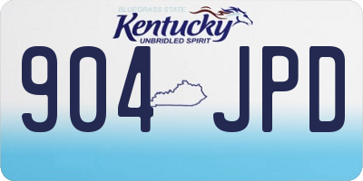 KY license plate 904JPD