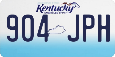 KY license plate 904JPH