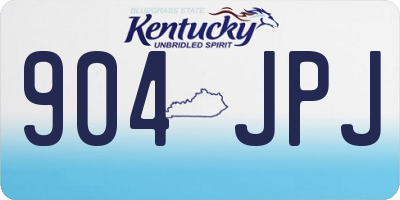 KY license plate 904JPJ