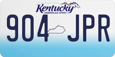 KY license plate 904JPR