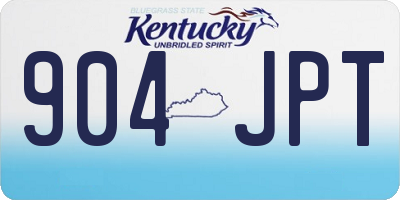 KY license plate 904JPT