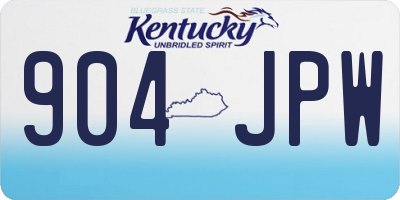 KY license plate 904JPW