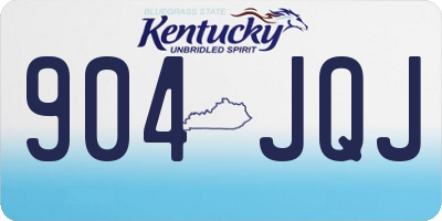 KY license plate 904JQJ