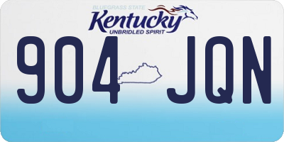 KY license plate 904JQN