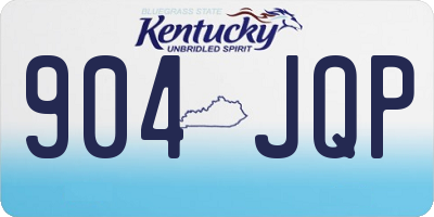 KY license plate 904JQP