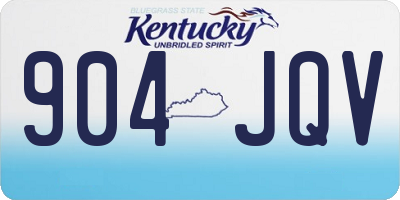 KY license plate 904JQV