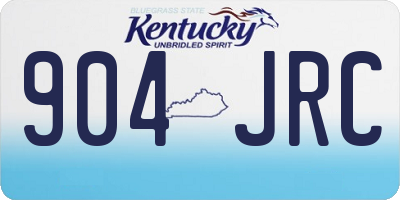 KY license plate 904JRC