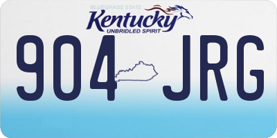KY license plate 904JRG