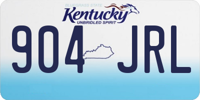 KY license plate 904JRL