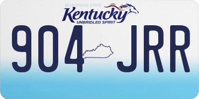 KY license plate 904JRR