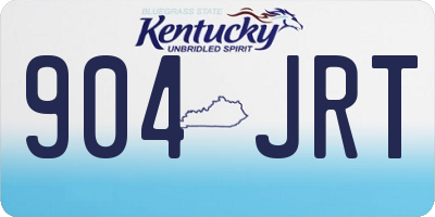 KY license plate 904JRT