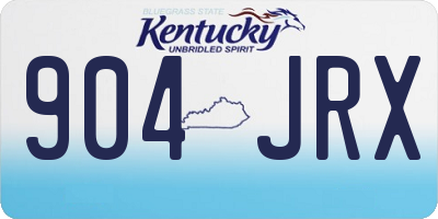 KY license plate 904JRX
