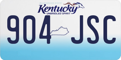 KY license plate 904JSC