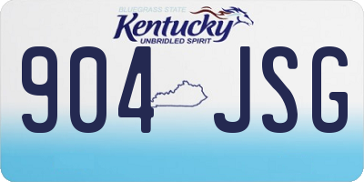 KY license plate 904JSG
