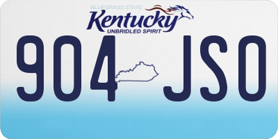 KY license plate 904JSO