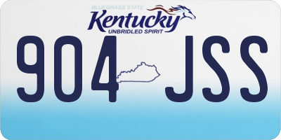 KY license plate 904JSS