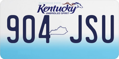 KY license plate 904JSU