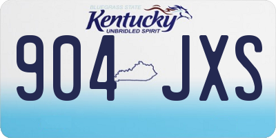 KY license plate 904JXS