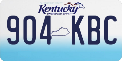 KY license plate 904KBC