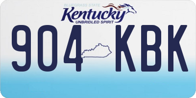 KY license plate 904KBK