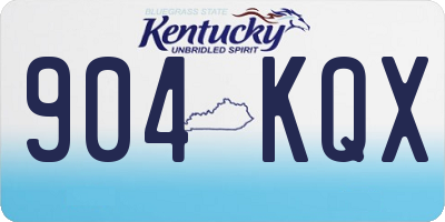 KY license plate 904KQX
