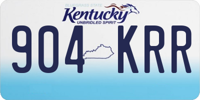 KY license plate 904KRR