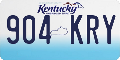 KY license plate 904KRY