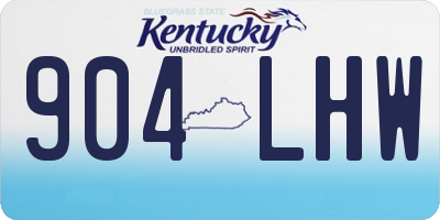 KY license plate 904LHW