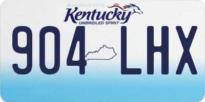 KY license plate 904LHX