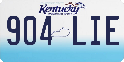 KY license plate 904LIE