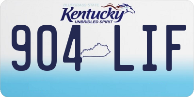 KY license plate 904LIF