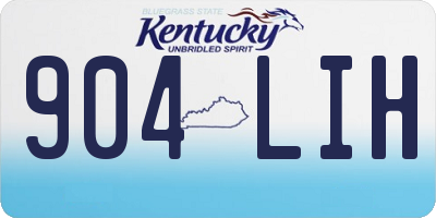 KY license plate 904LIH