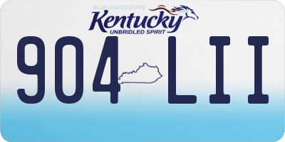 KY license plate 904LII