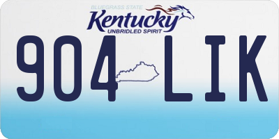KY license plate 904LIK