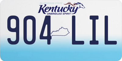 KY license plate 904LIL