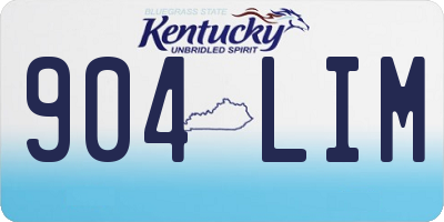 KY license plate 904LIM