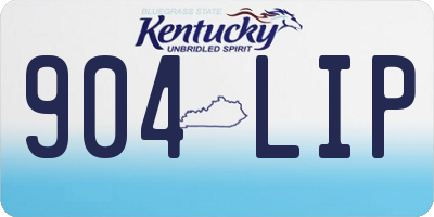 KY license plate 904LIP