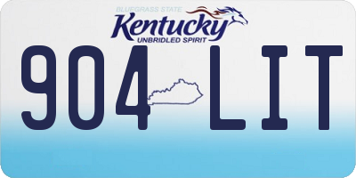 KY license plate 904LIT