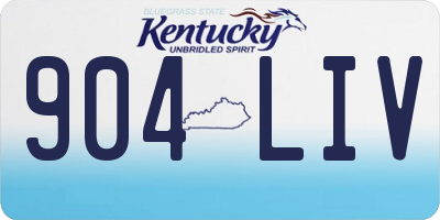KY license plate 904LIV