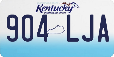 KY license plate 904LJA