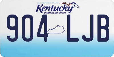 KY license plate 904LJB