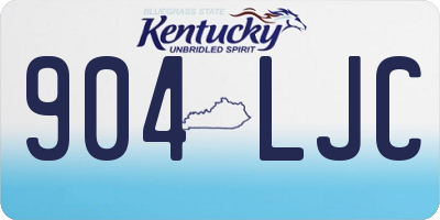 KY license plate 904LJC