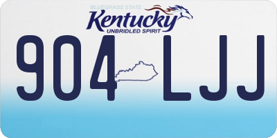 KY license plate 904LJJ
