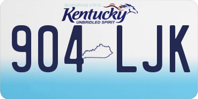 KY license plate 904LJK