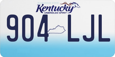 KY license plate 904LJL