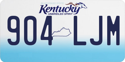 KY license plate 904LJM