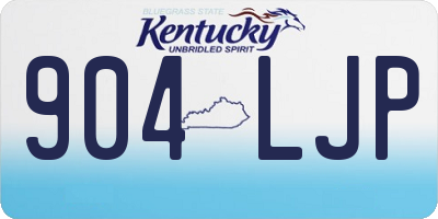 KY license plate 904LJP