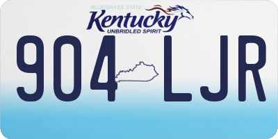 KY license plate 904LJR