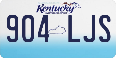 KY license plate 904LJS